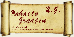 Mahailo Građin vizit kartica